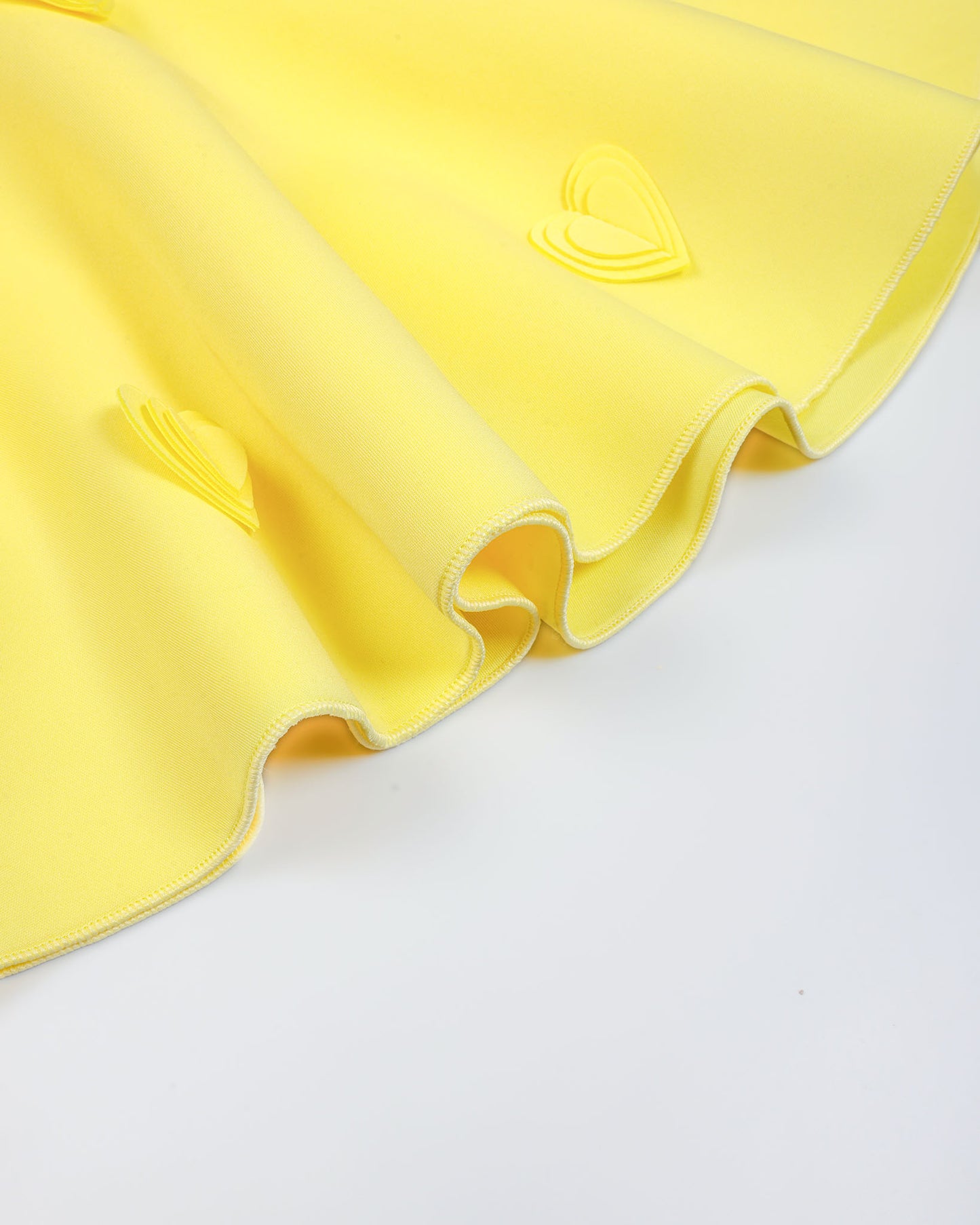 3d Heart Applique Sleeveless Frock With Big Bow