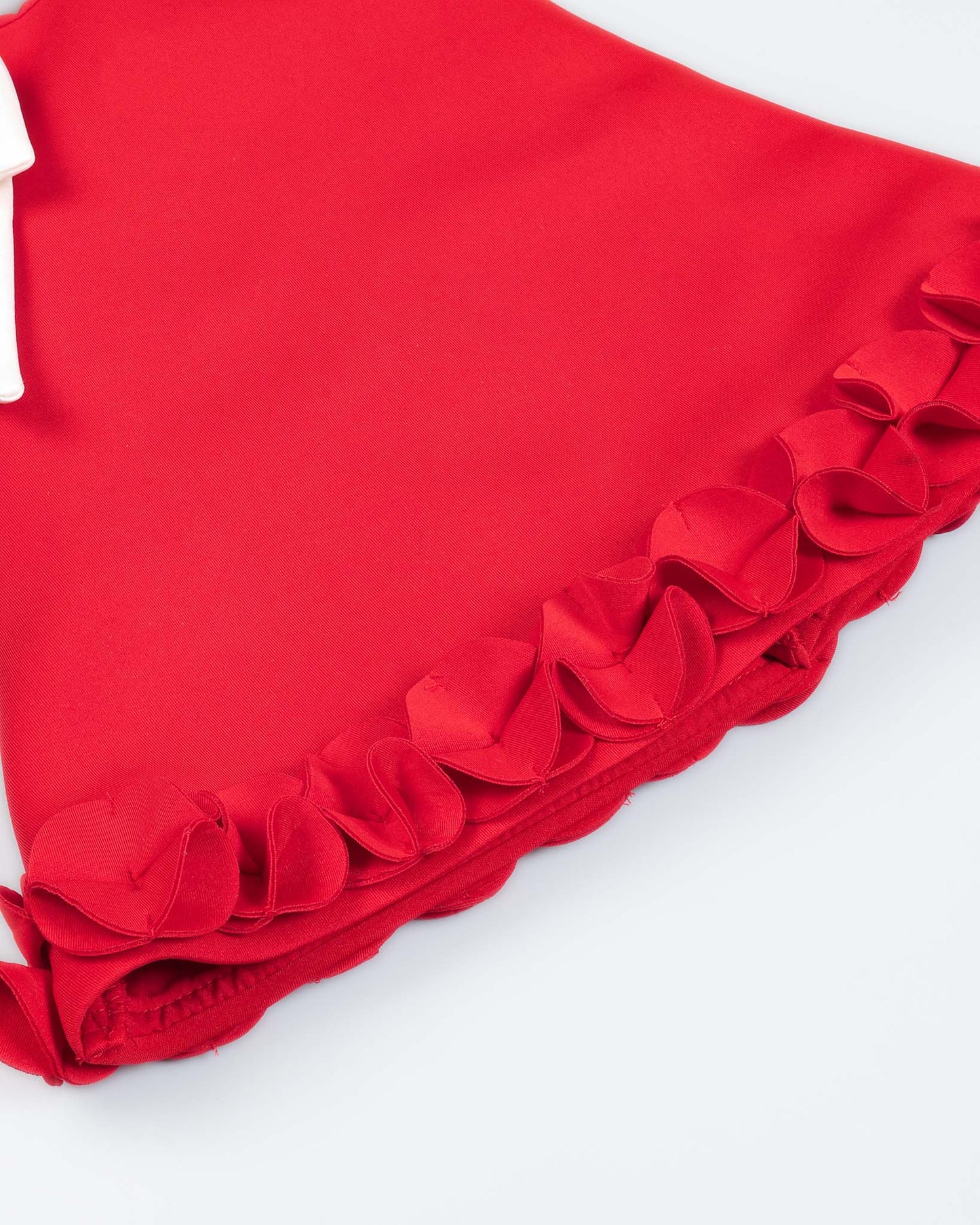 3d Layered Hem Sleeveless A-Line Dress With Shoulder Bow Detail