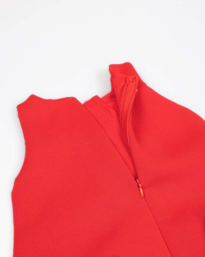 Sleeveless A-Line Frock With Contrasting Bow Details