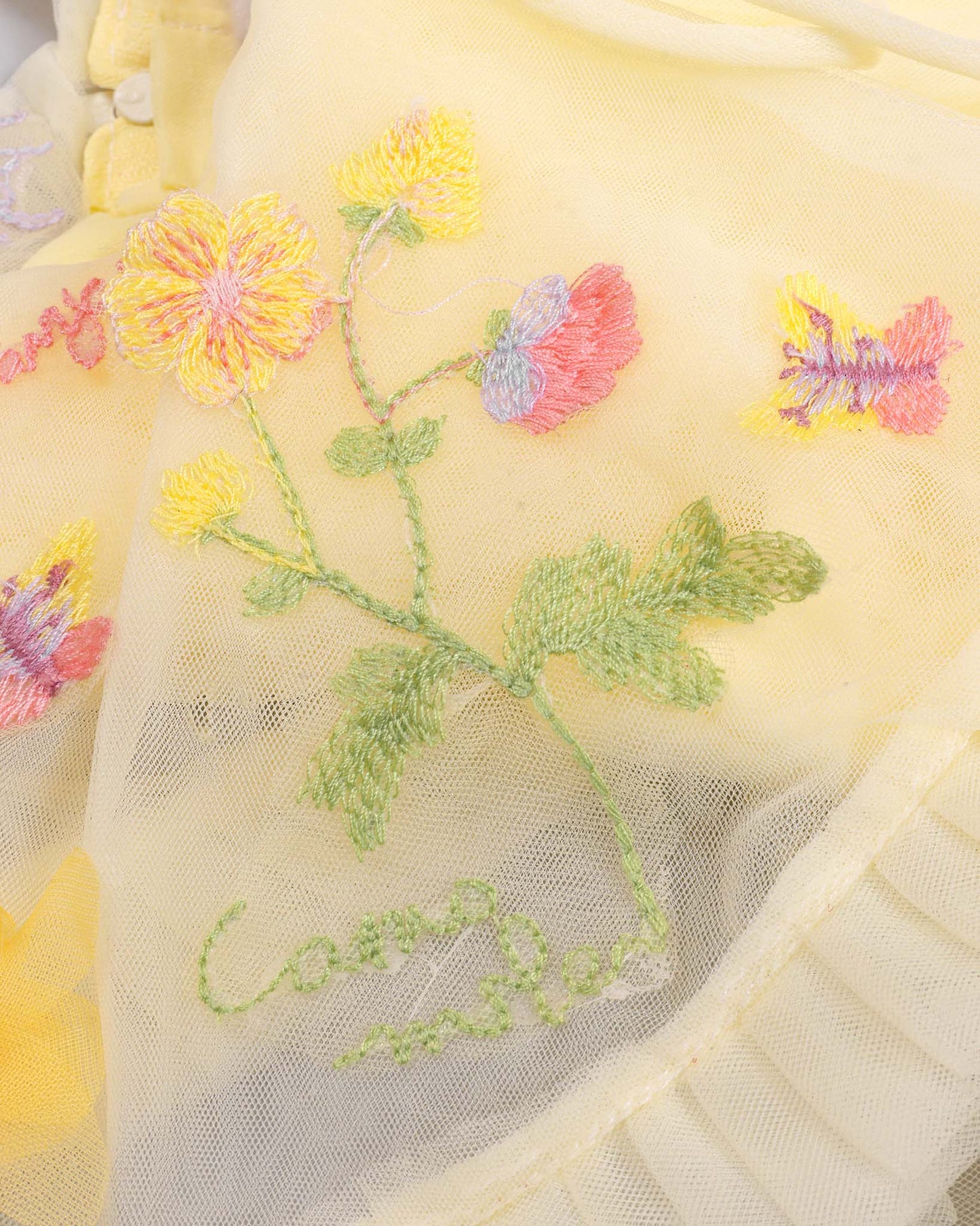 Fairy Tale Embroidered Cape Collar Dress