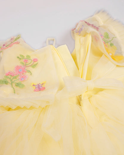 Fairy Tale Embroidered Cape Collar Dress