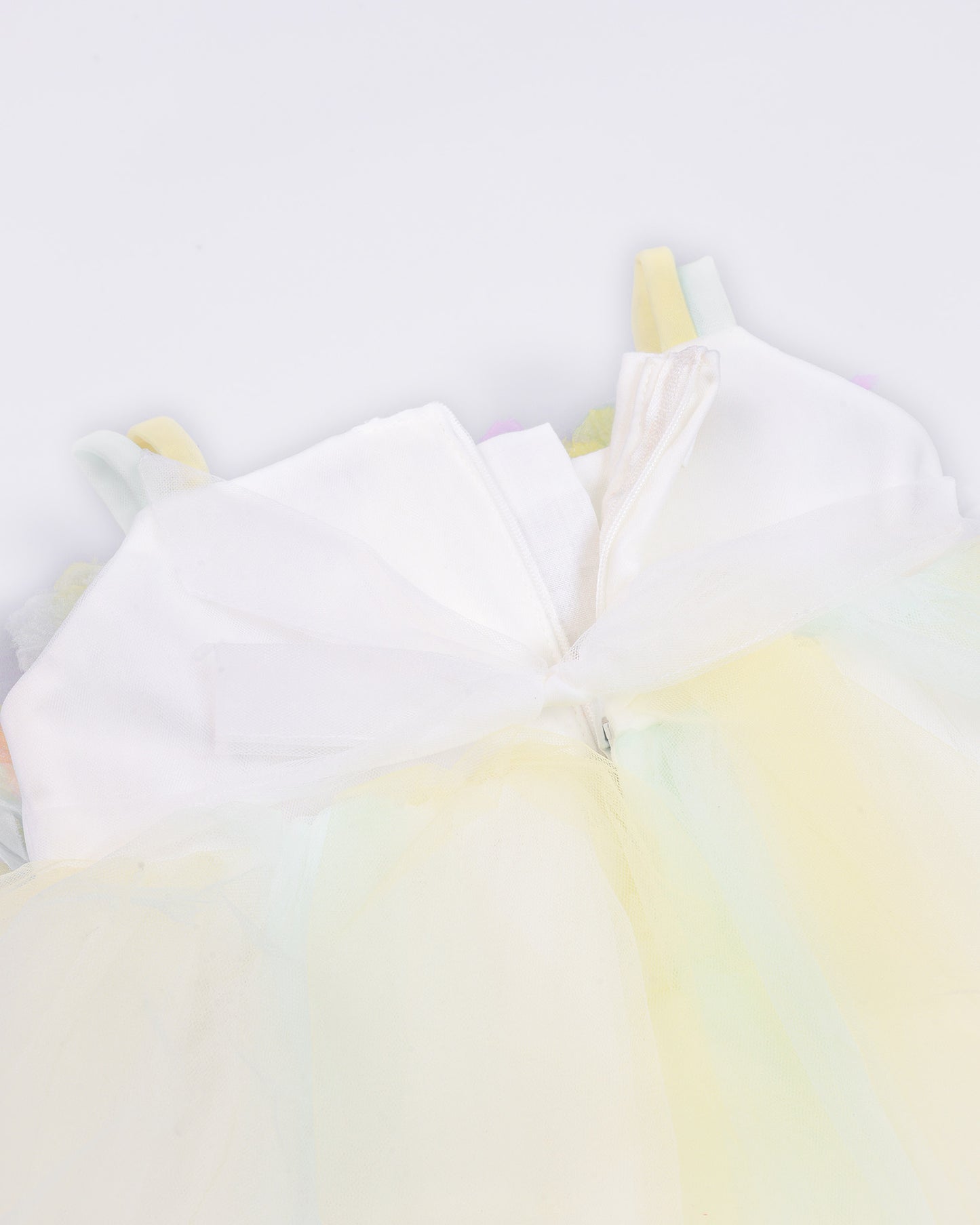 Floral 3d Ruffel Tulle Overlapping Frock Dress