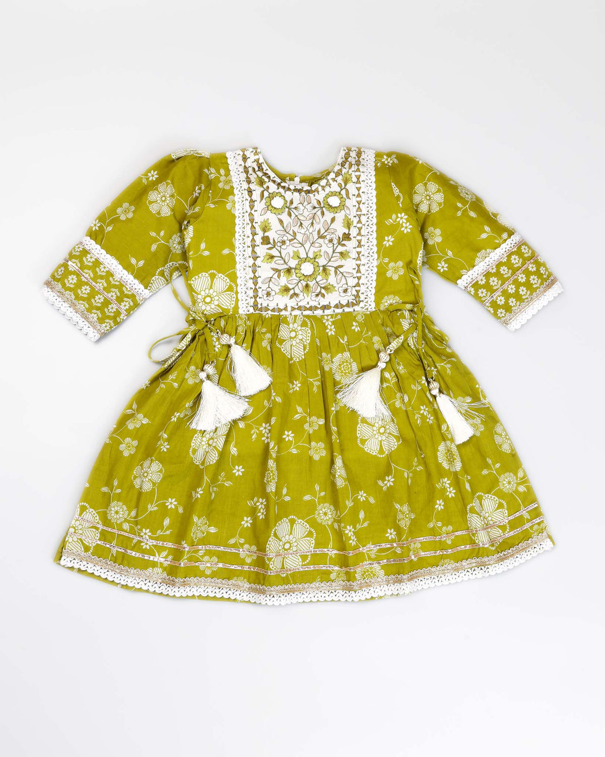 Floral Printed A-Line Kurti & Straight Plazo Set