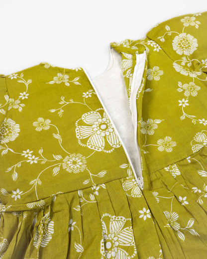 Floral Printed A-Line Kurti & Straight Plazo Set
