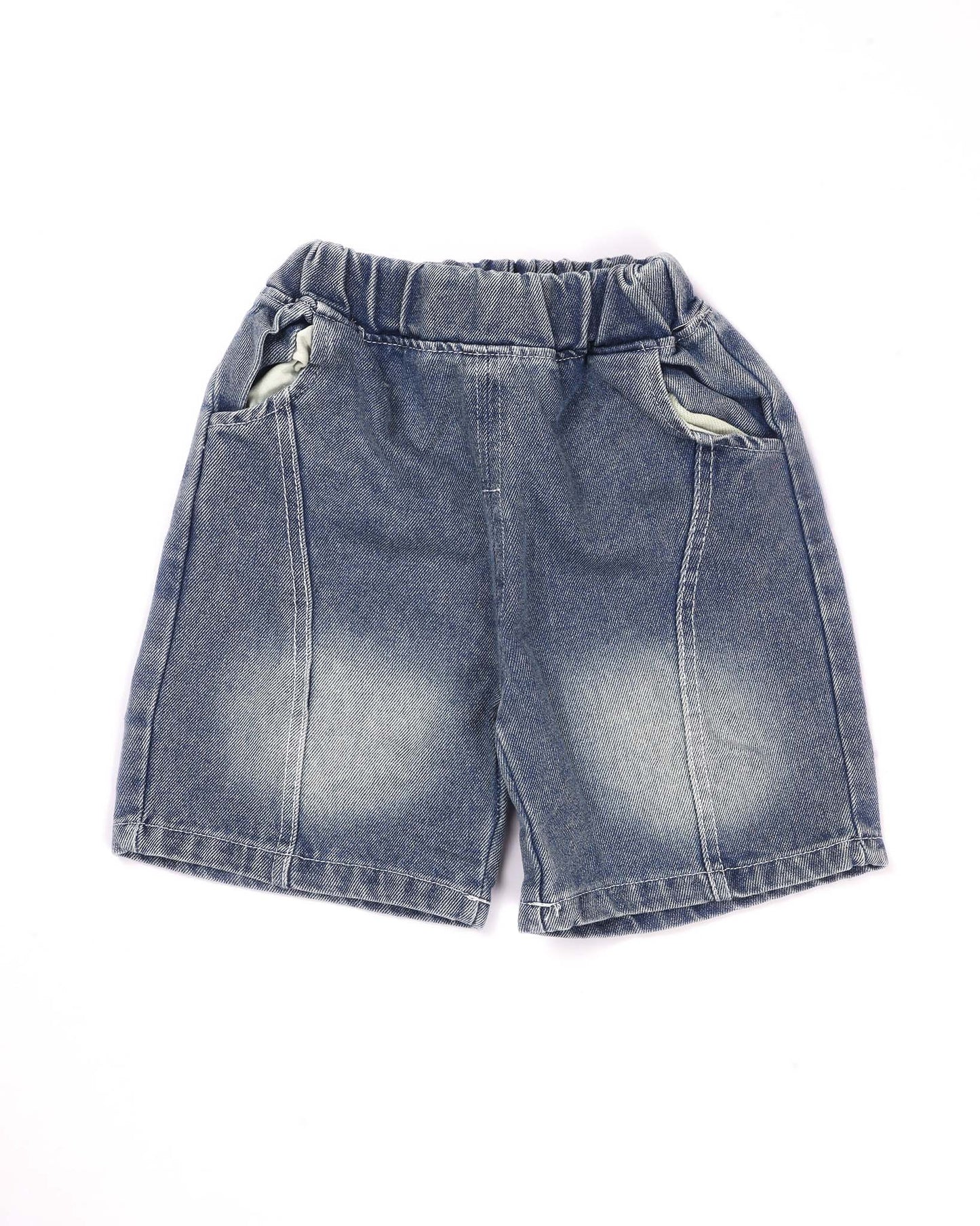 Textured Bear Face Tie-Dye T-Shirt & Denim Co-ord Set