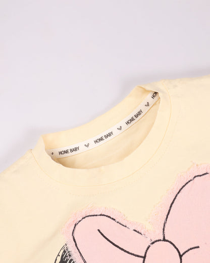 Minnie Mouse Appliquéd T-Shirt & Denim Co-ord Set
