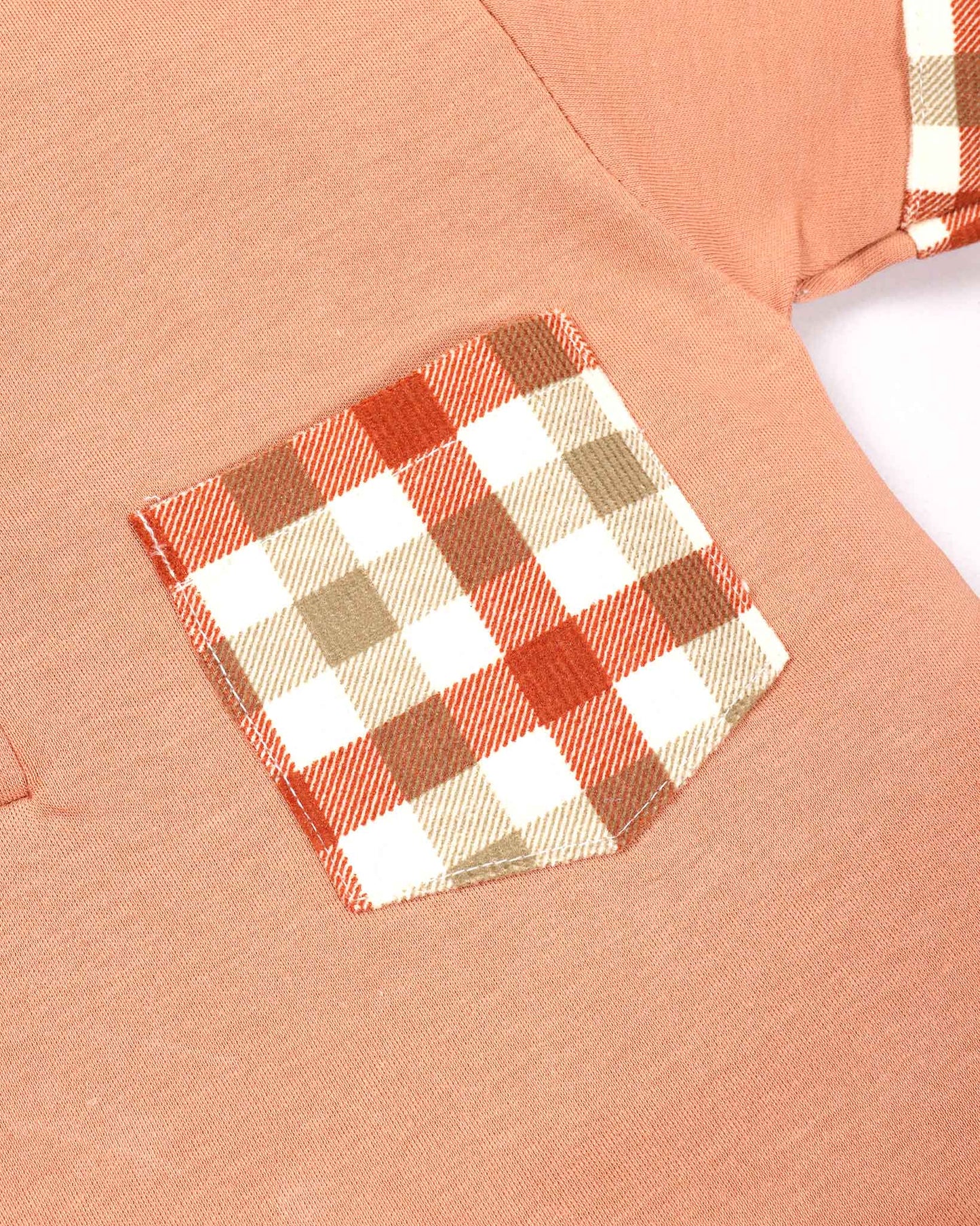Check Textured Polo T-Shirt & Shorts Co-ord Set