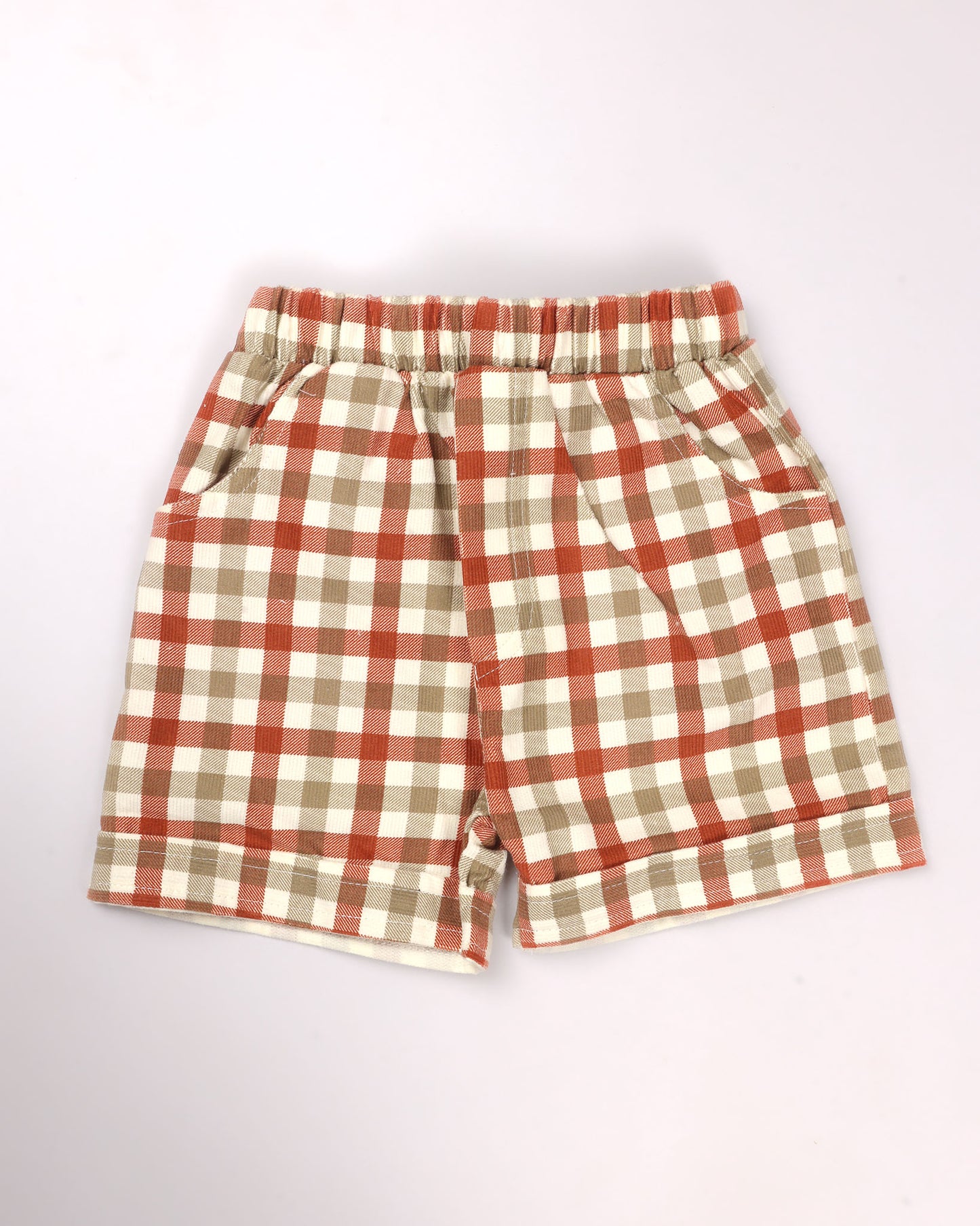 Check Textured Polo T-Shirt & Shorts Co-ord Set