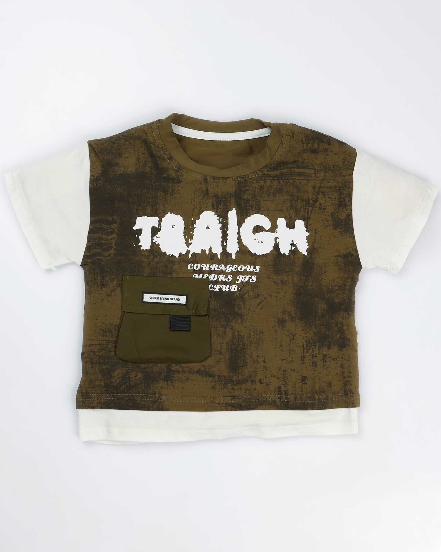 Dual Tone Camo Printed Co-ord Set with Cargo Style Pocket Details
