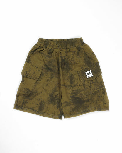 Dual Tone Camo Printed Co-ord Set with Cargo Style Pocket Details