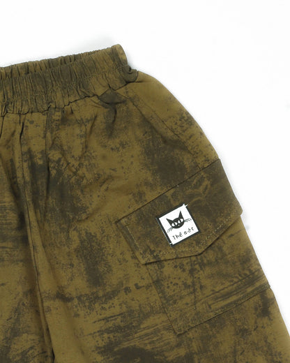 Dual Tone Camo Printed Co-ord Set with Cargo Style Pocket Details