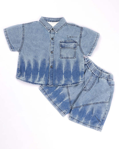 3-Piece Denim Co-ord Set with Sleeveless T-Shirt