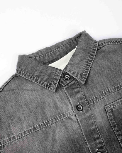 3-Piece Denim Co-ord Set with Sleeveless T-Shirt