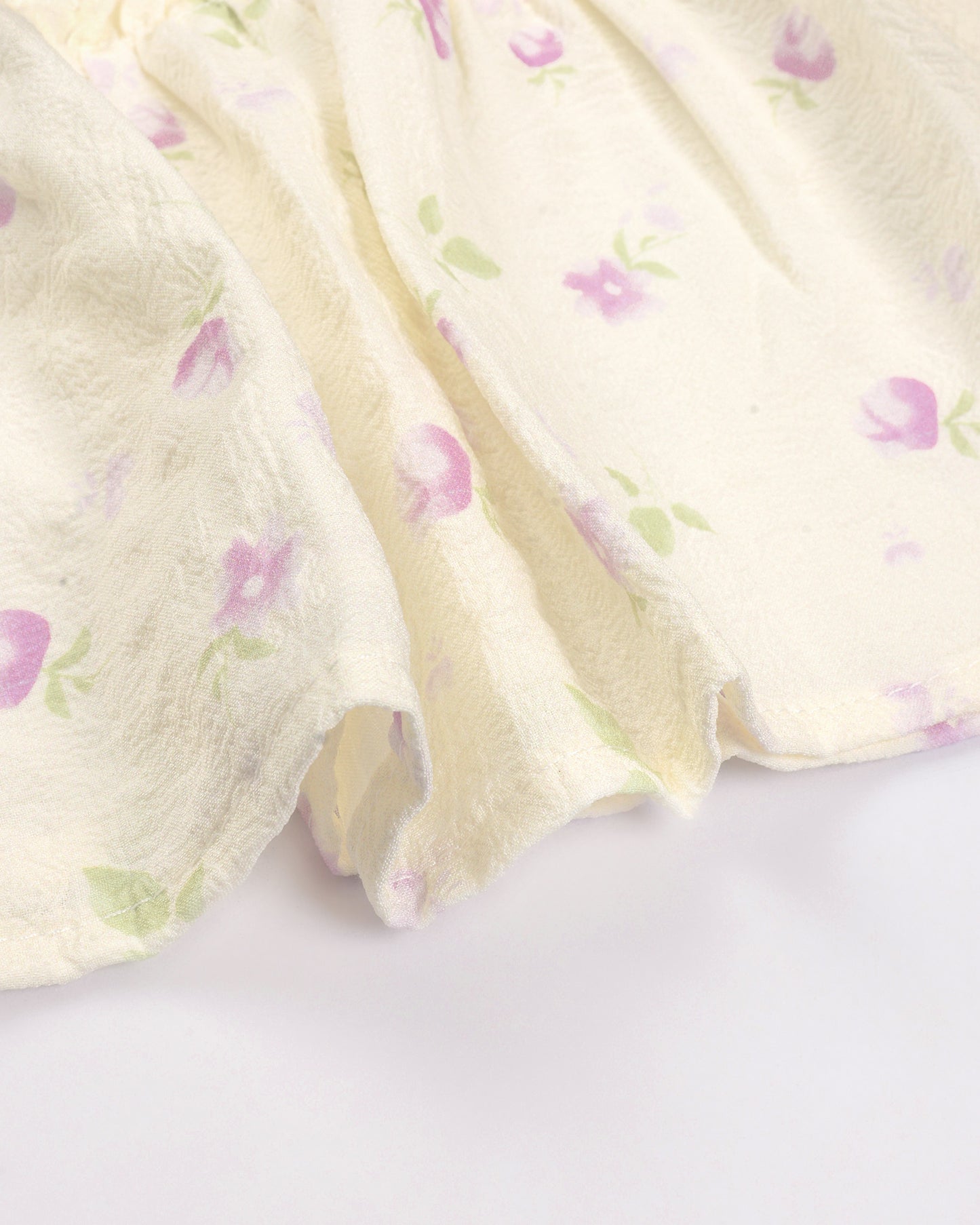 Watercolor Printed Printed Casual Dress With Bow Detail