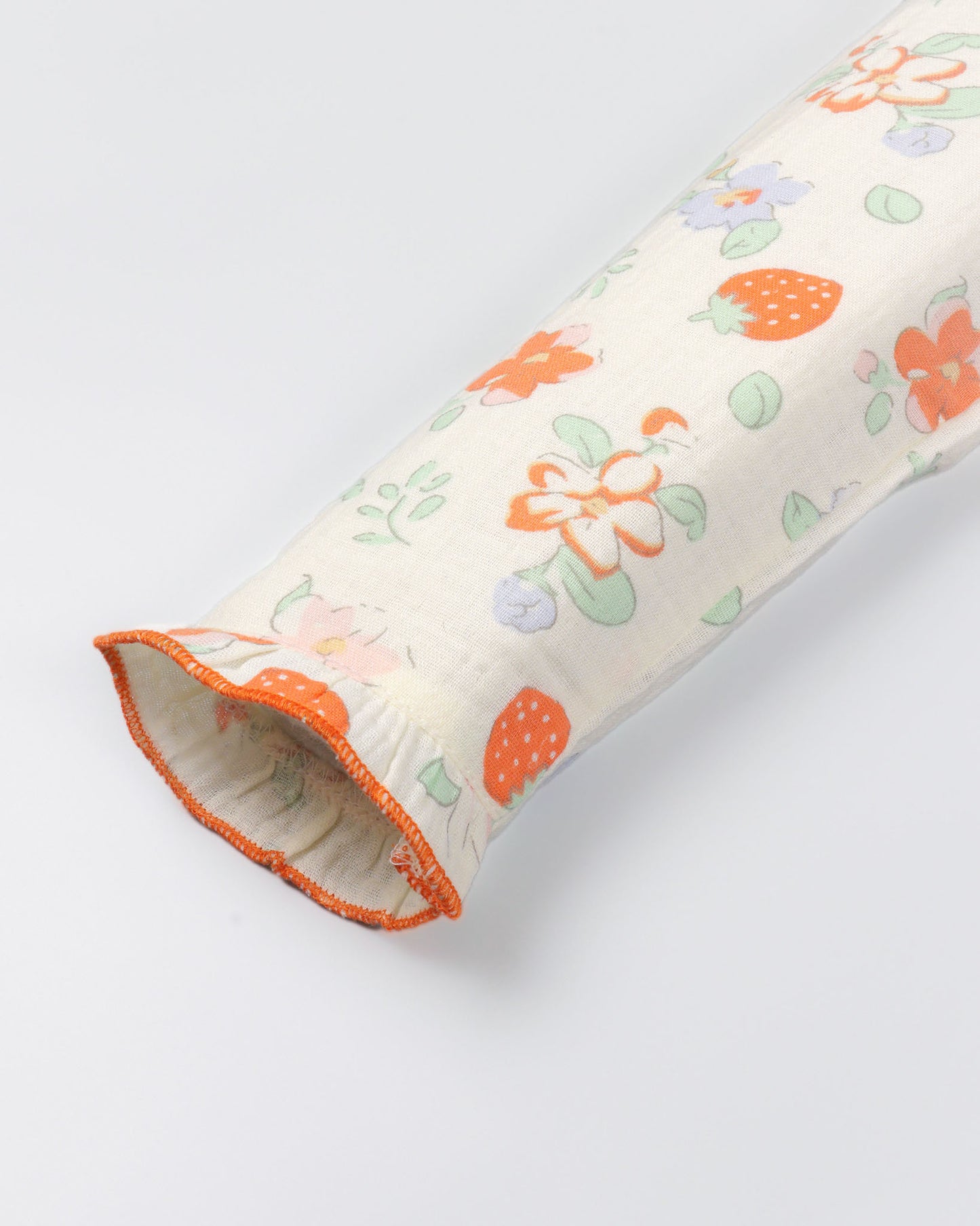 Strawberry Flower Printed Muslin Night Suit