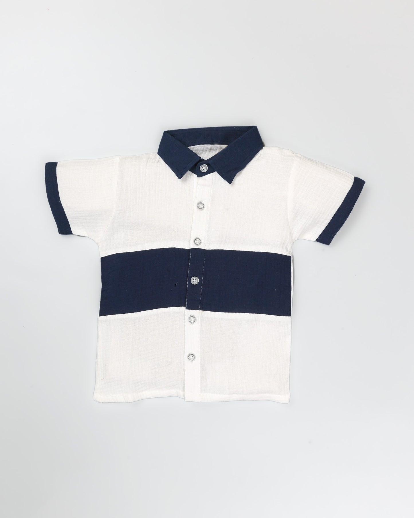 Dual Toned Popcorn Textured Muslin Shorts Co-Ord Set