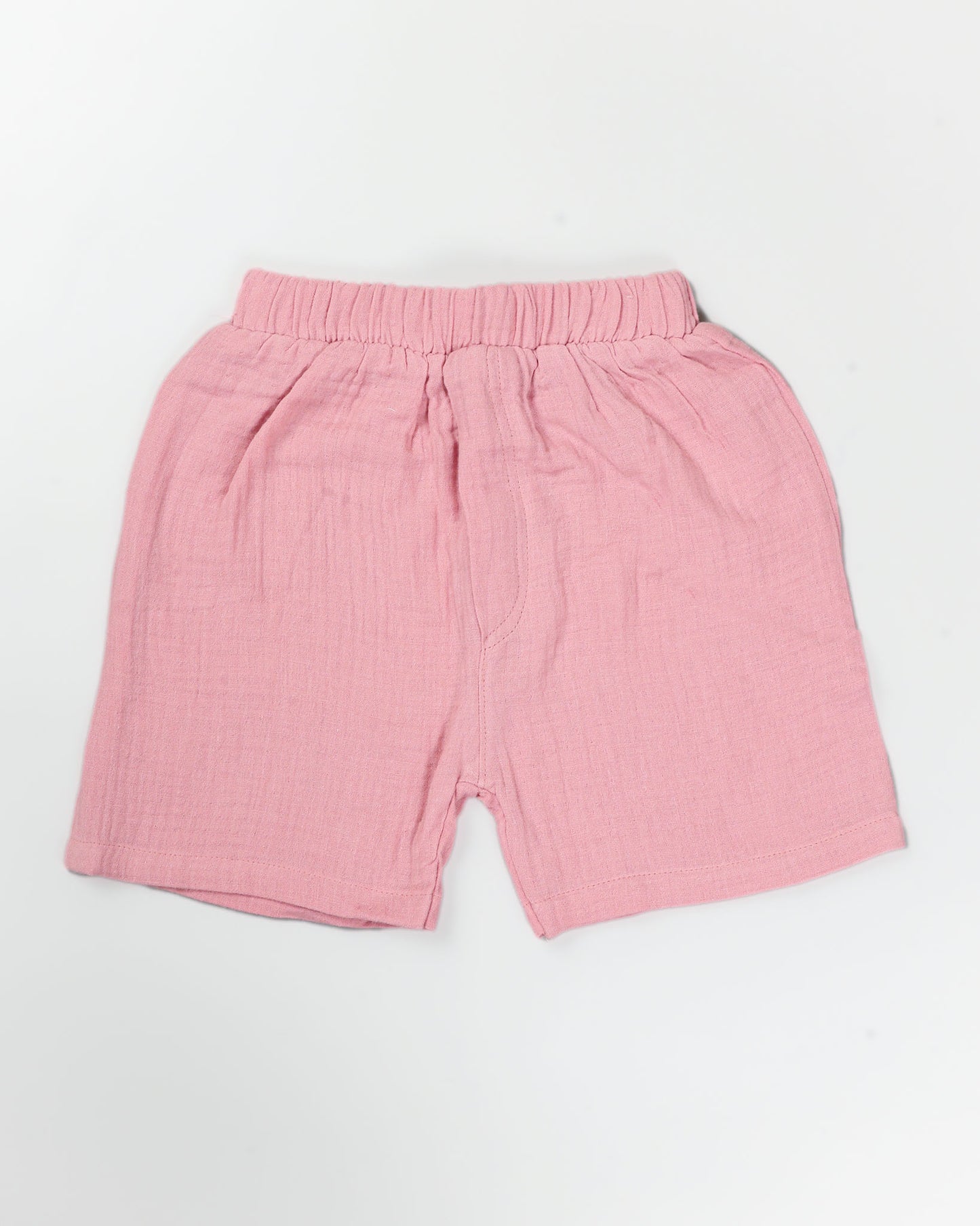 Dual Toned Popcorn Textured Muslin Shorts Co-Ord Set
