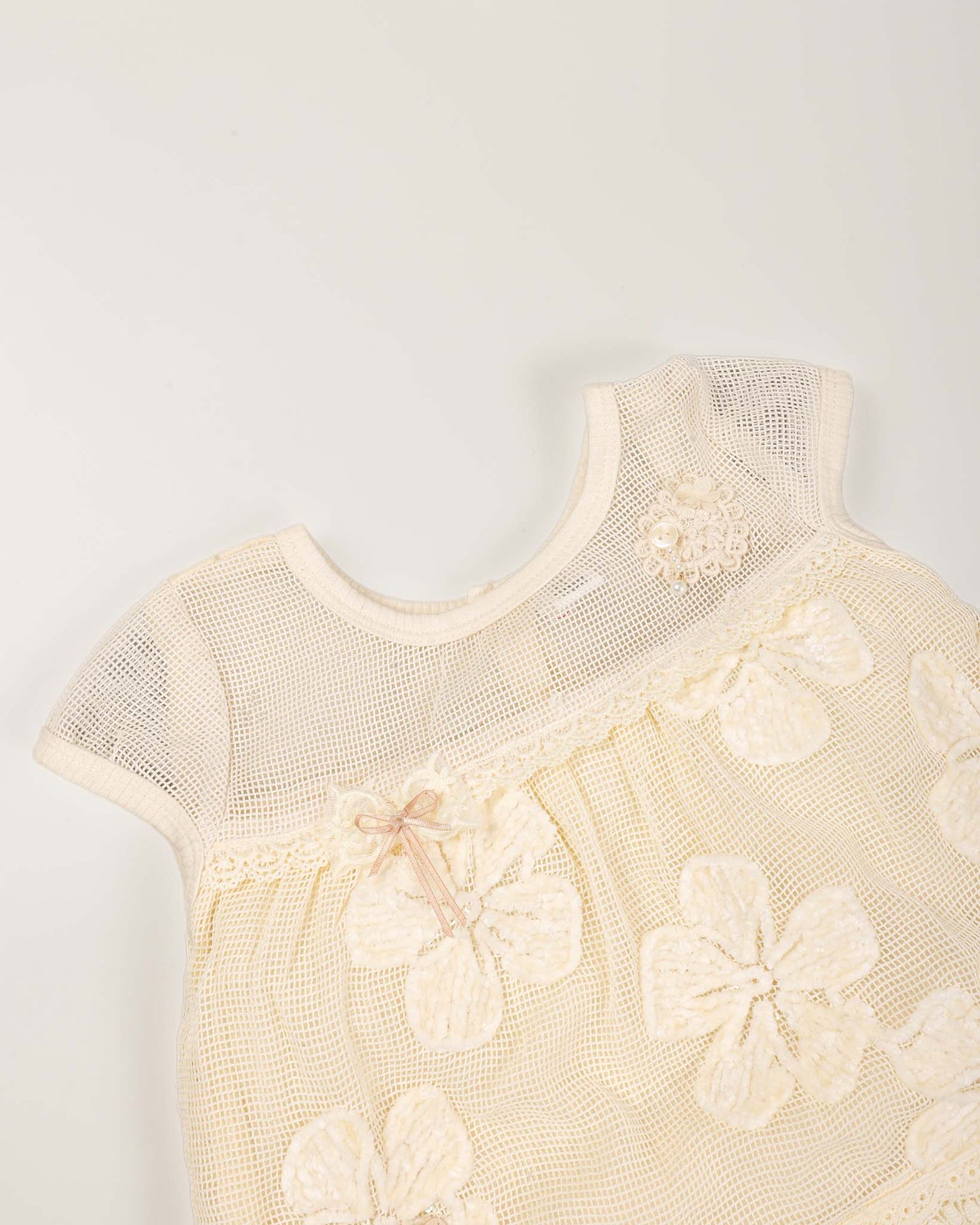 Flower Embroidered Muslin Co-Ord Set With Lace Details
