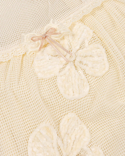 Flower Embroidered Muslin Co-Ord Set With Lace Details