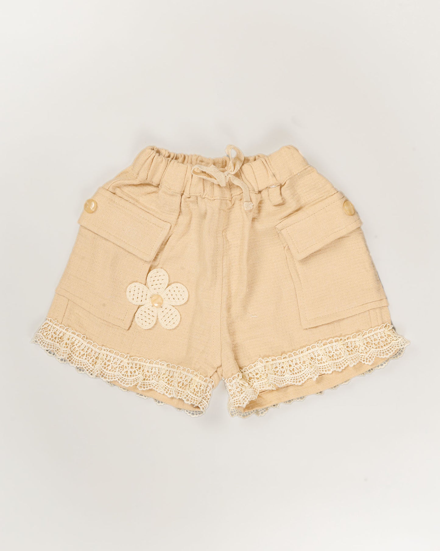 Flower Embroidered Muslin Co-Ord Set With Lace Details