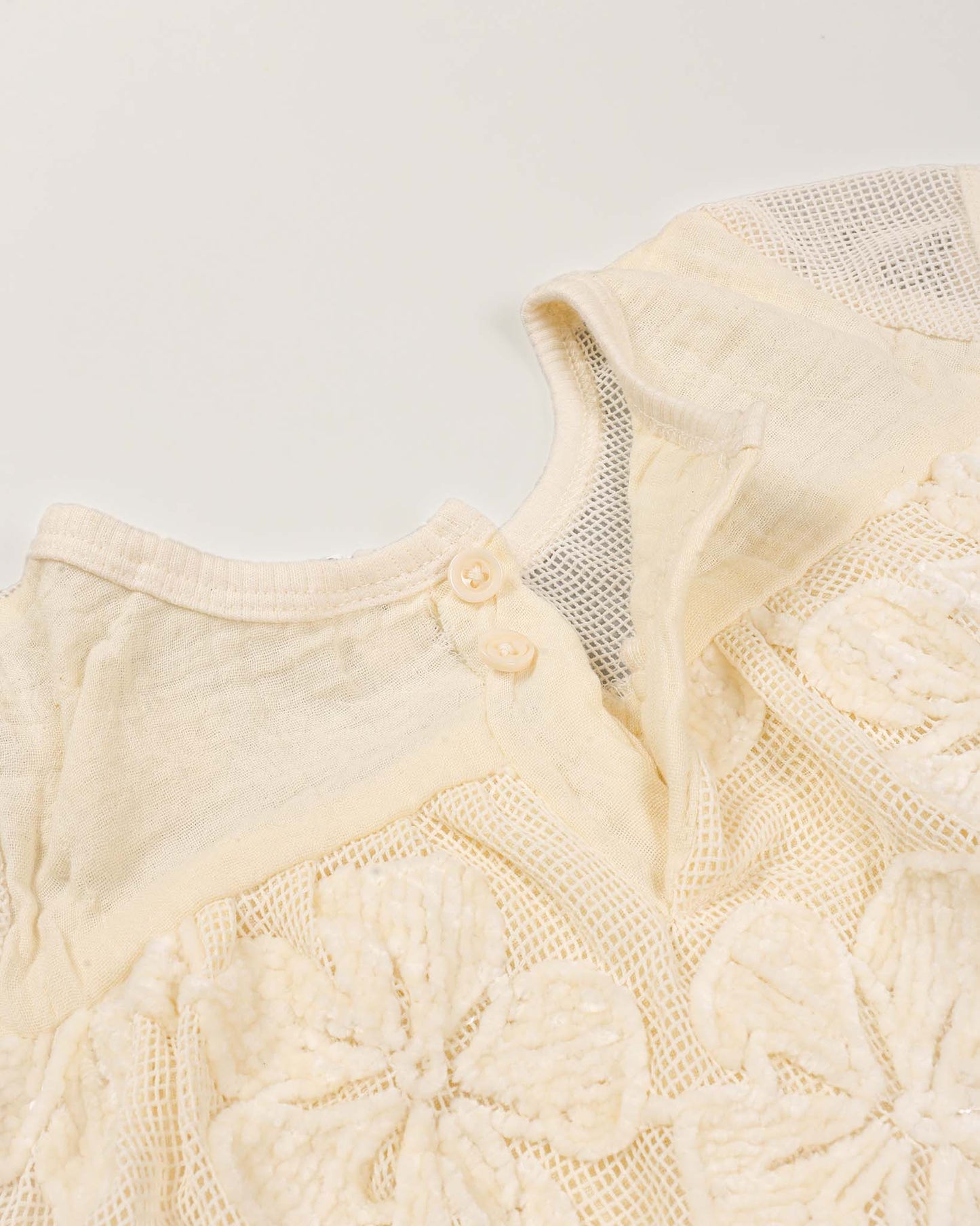 Flower Embroidered Muslin Co-Ord Set With Lace Details