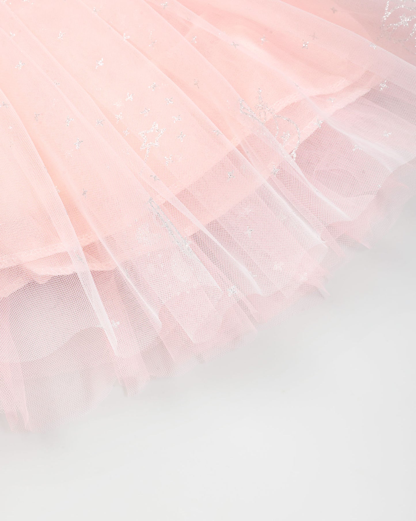 Textured Short Puff Sleeves Tulle Flare Dress