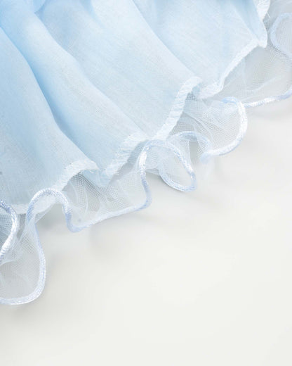 Dragonfly Sequin Smocked Tulle Dress With Brooch Details