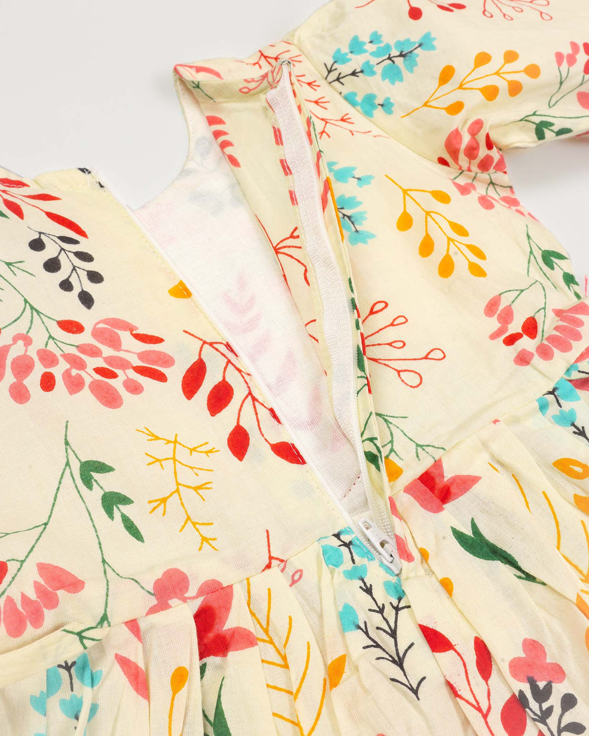 Flower Abstract Embroidered Kurti / Patiala Set