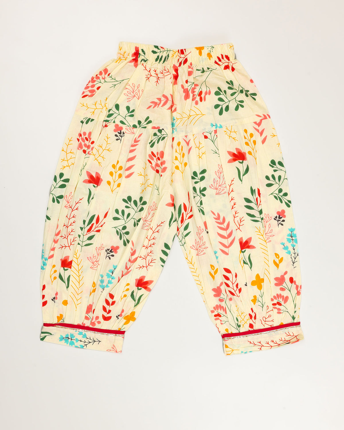 Flower Abstract Embroidered Kurti / Patiala Set