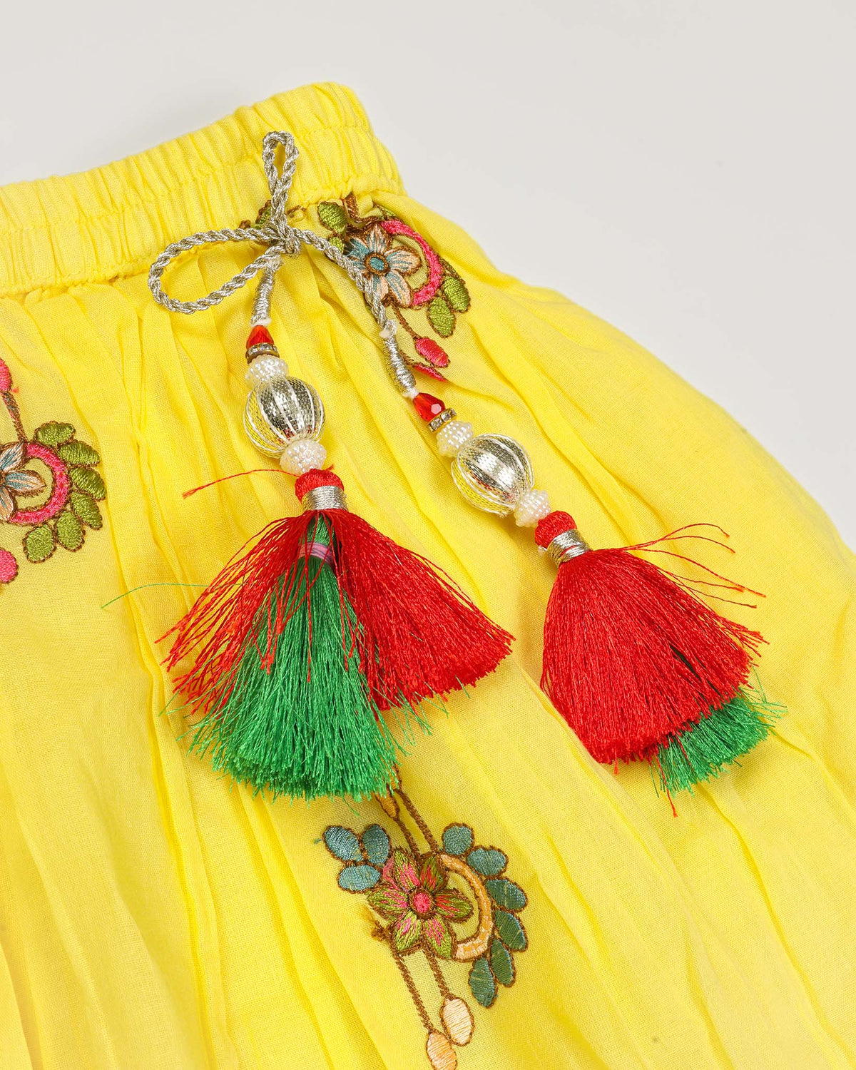 Embroidered Crop Top & Skirt Style Lengha Set