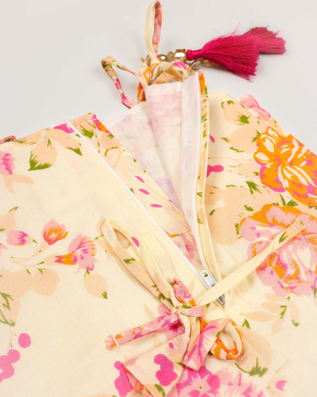 Watercolor Floral Print Straight Kurti & Sharara Set