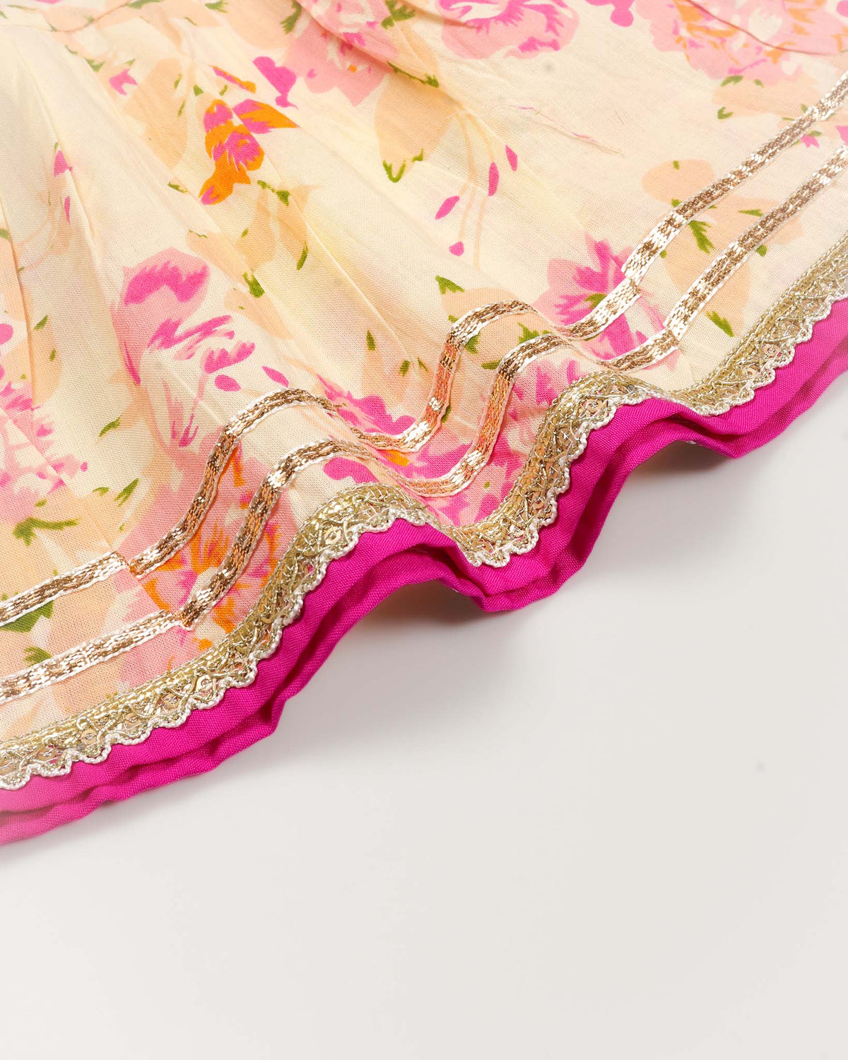 Watercolor Floral Print Straight Kurti & Sharara Set