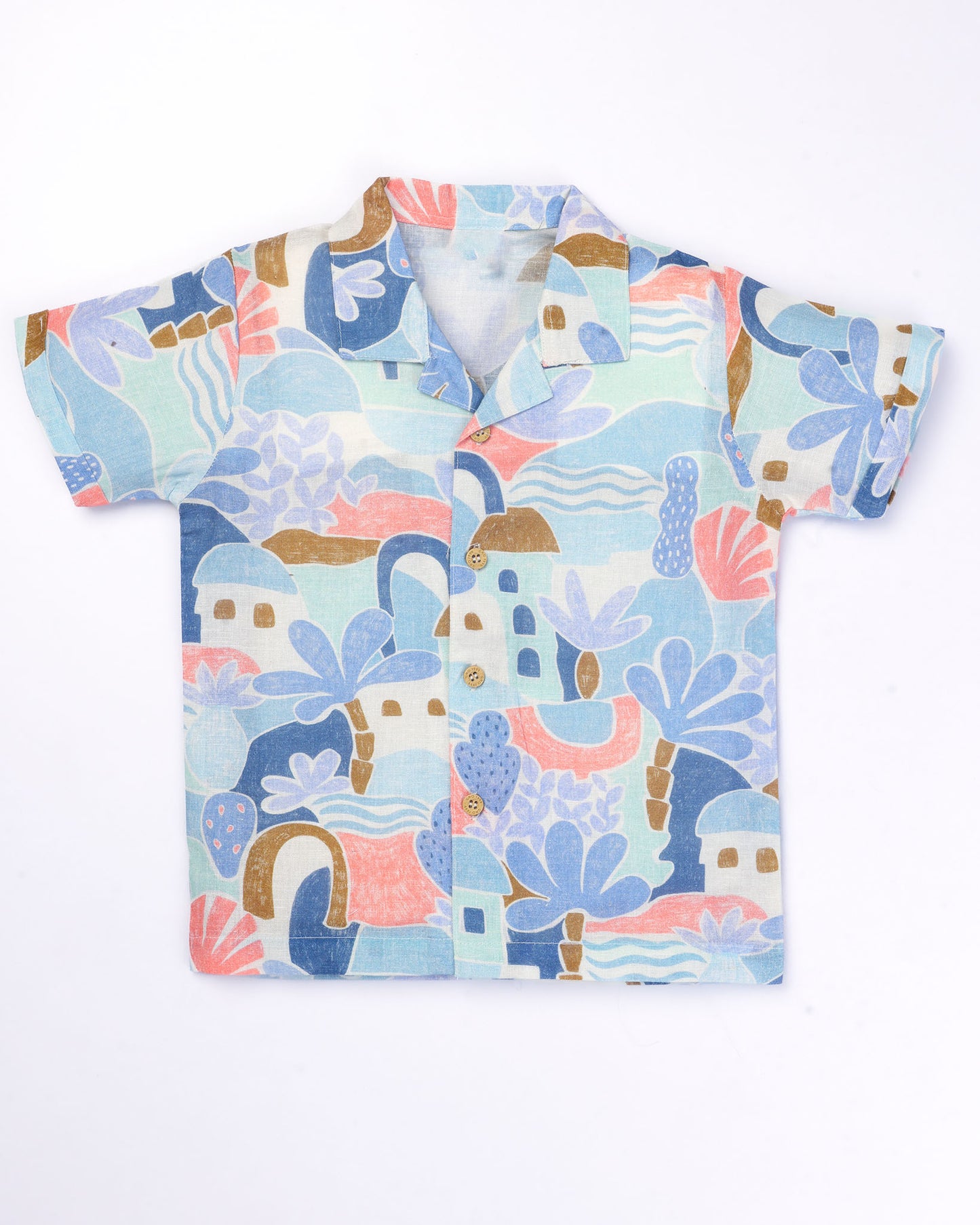 Beach Abstract Printed Shirt & Shorts Co-ord Set