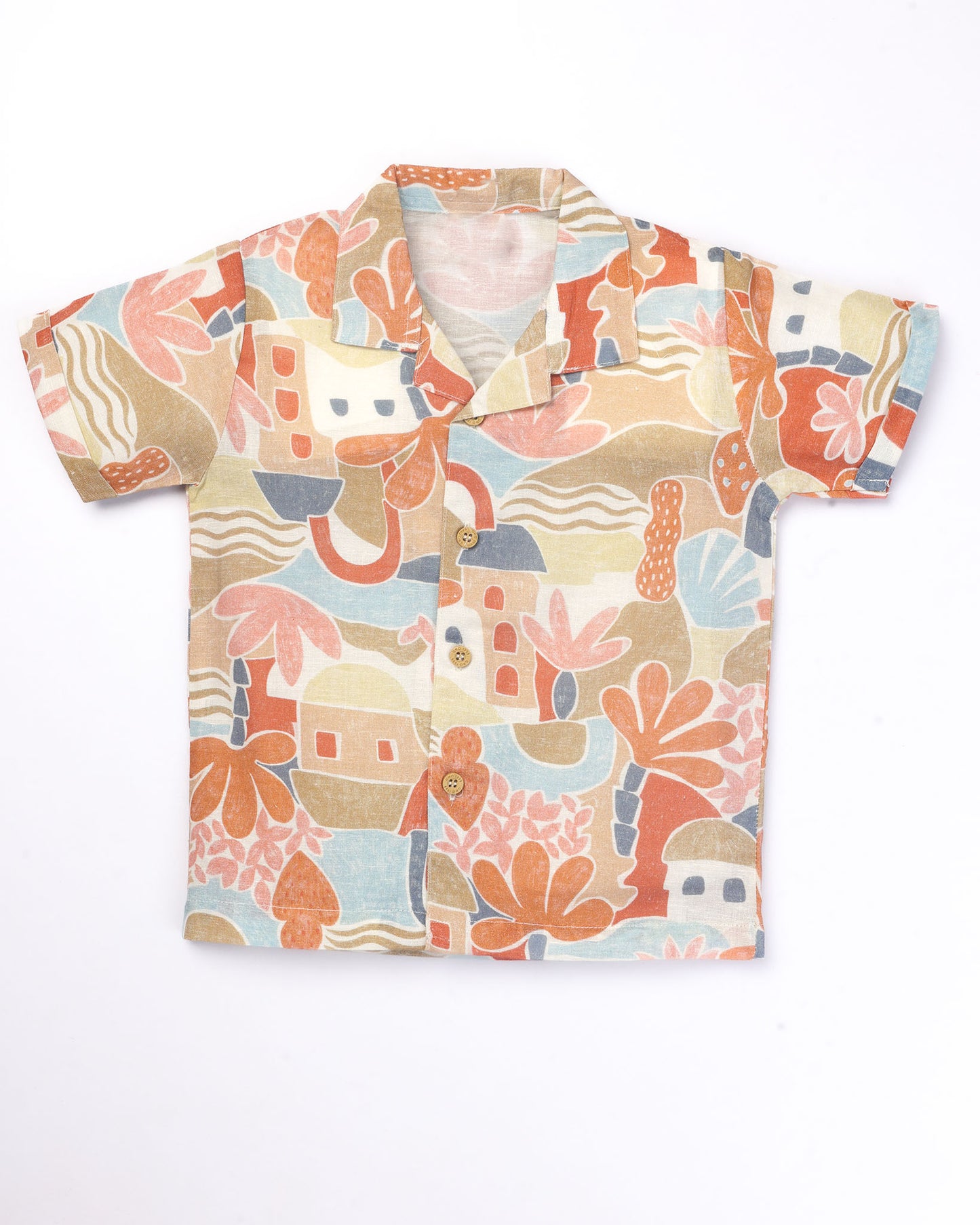 Beach Abstract Printed Shirt & Shorts Co-ord Set