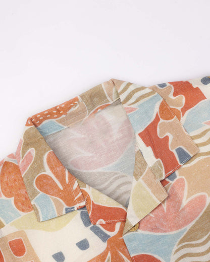 Beach Abstract Printed Shirt & Shorts Co-ord Set