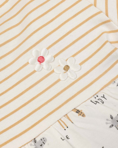 Love My Daddy Giraffe Printed Frock with Bloomers