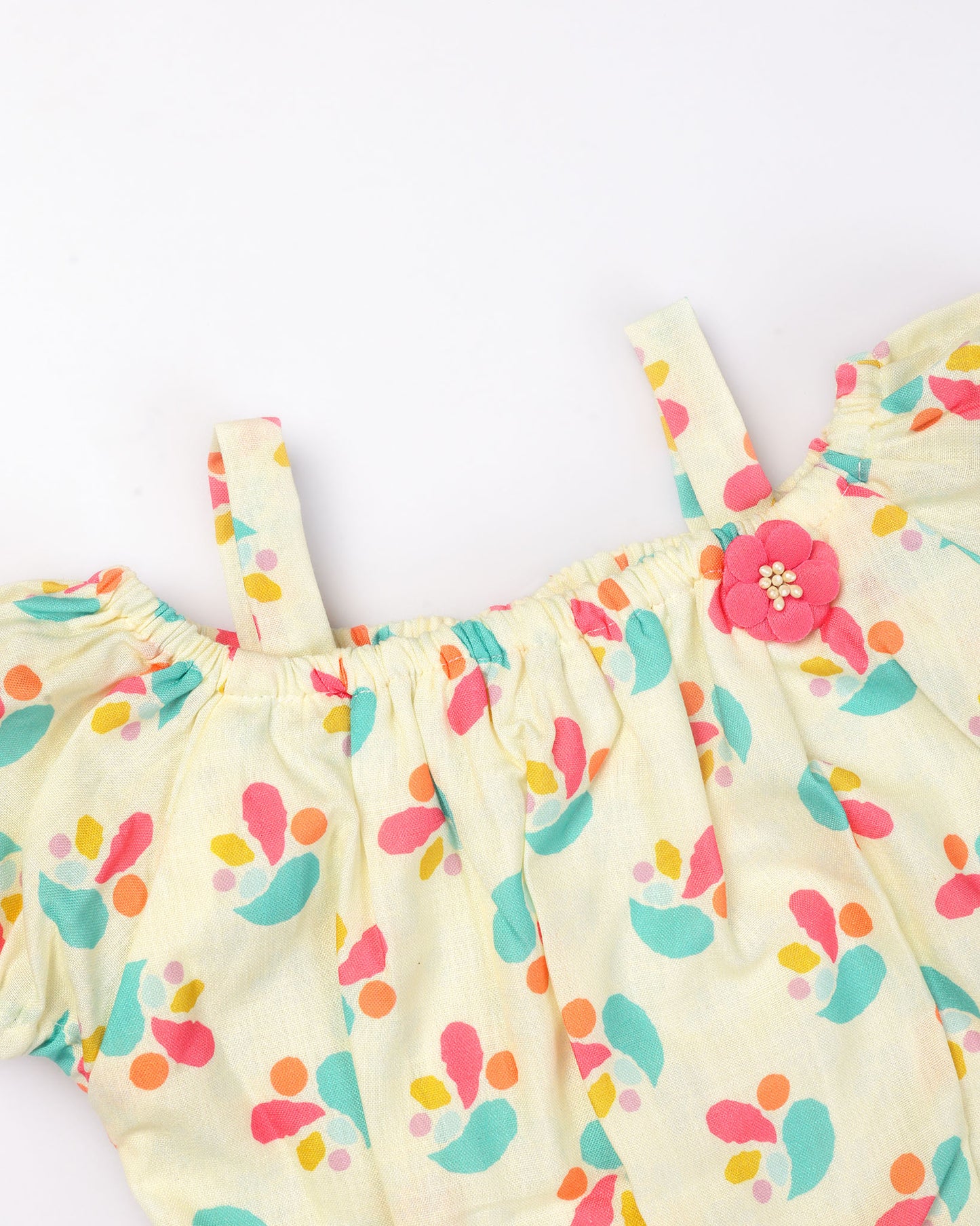 Girls Floral Print Blouse and Shorts Set