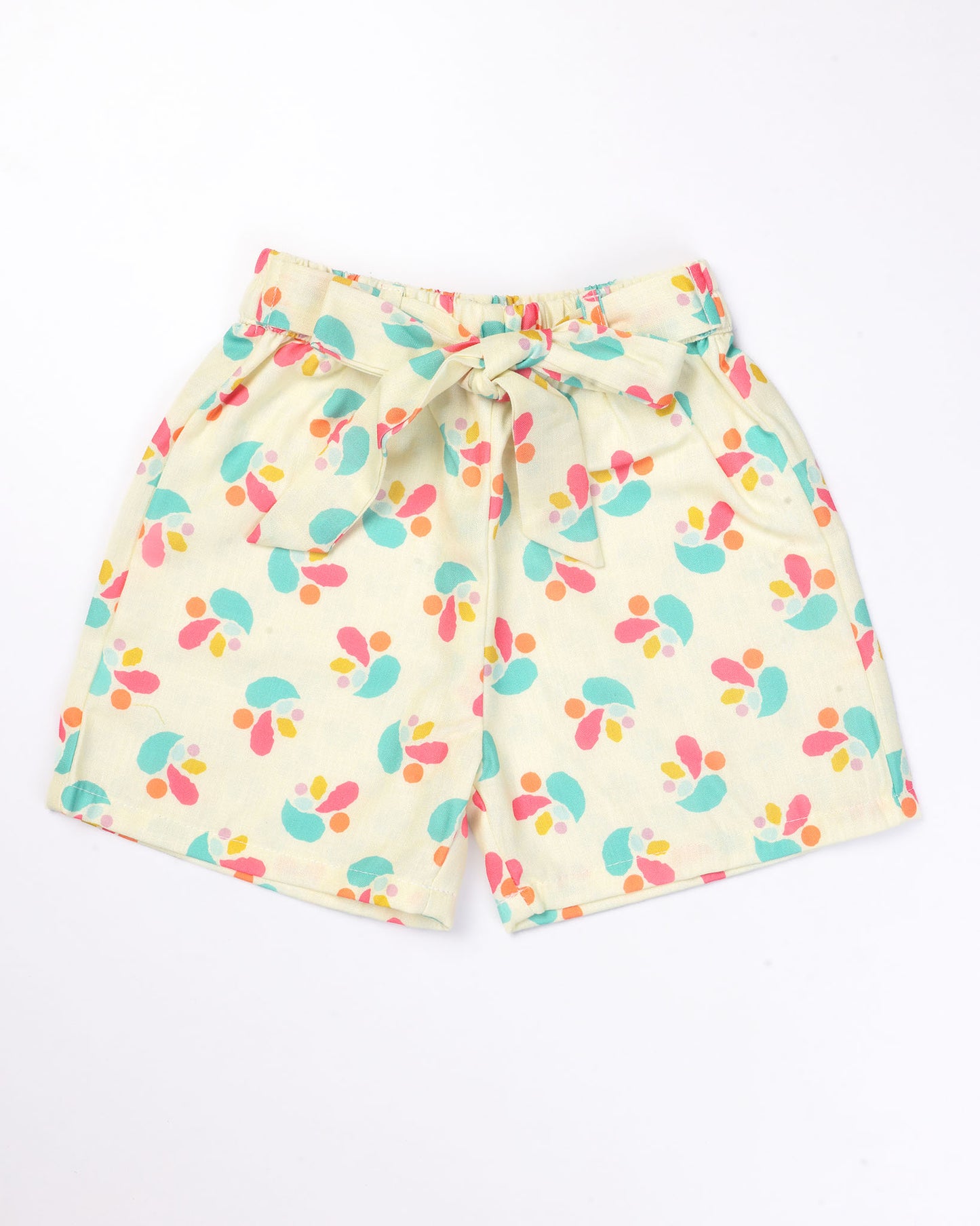 Girls Floral Print Blouse and Shorts Set