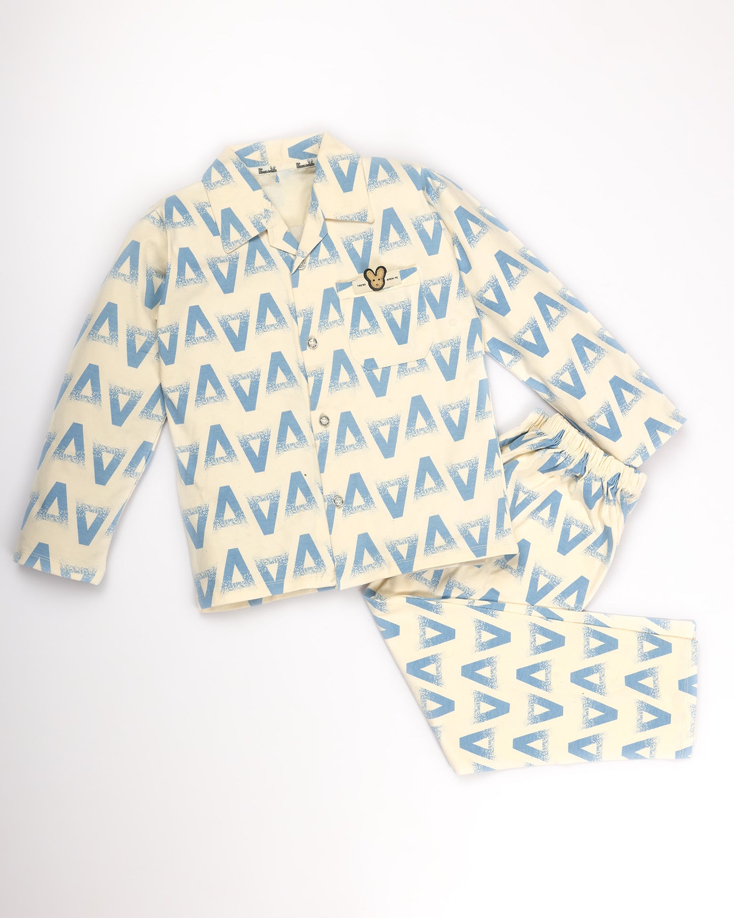 A Printed Organic Cotton Night Suit