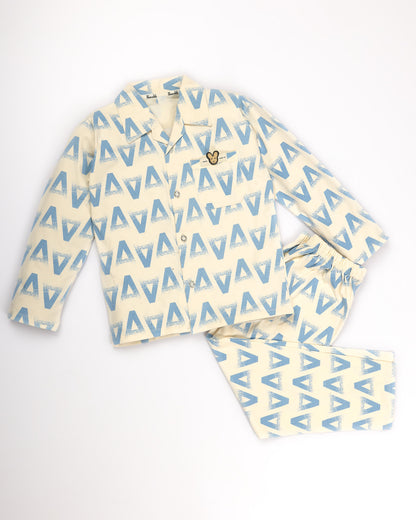 A Printed Organic Cotton Night Suit
