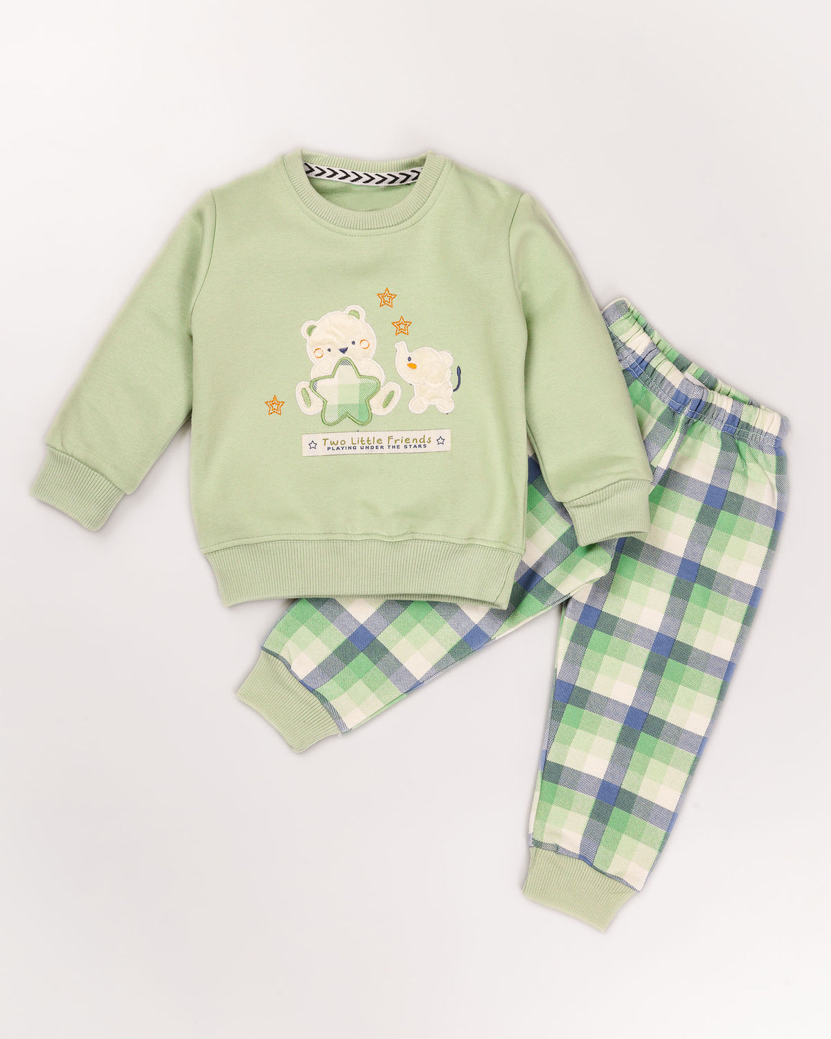Two Friends Appliqued Fleeced Co-Ord Set