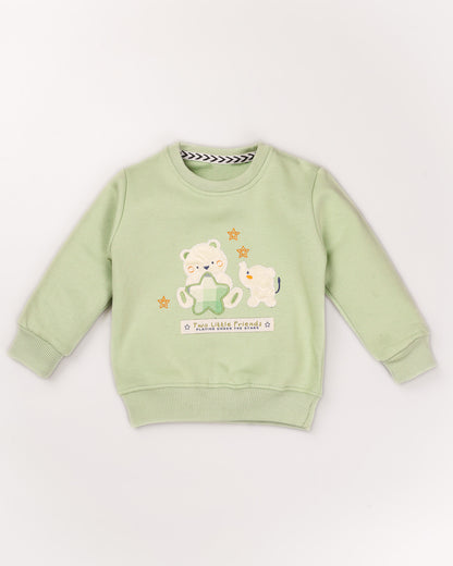 Two Friends Appliqued Fleeced Co-Ord Set