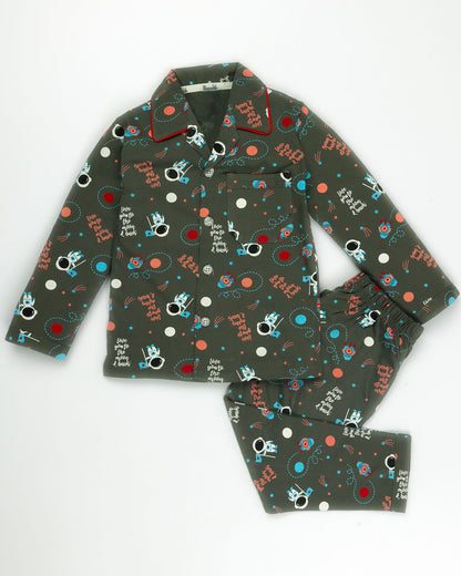 New Space Adventure Printed Hosiery Night Suit