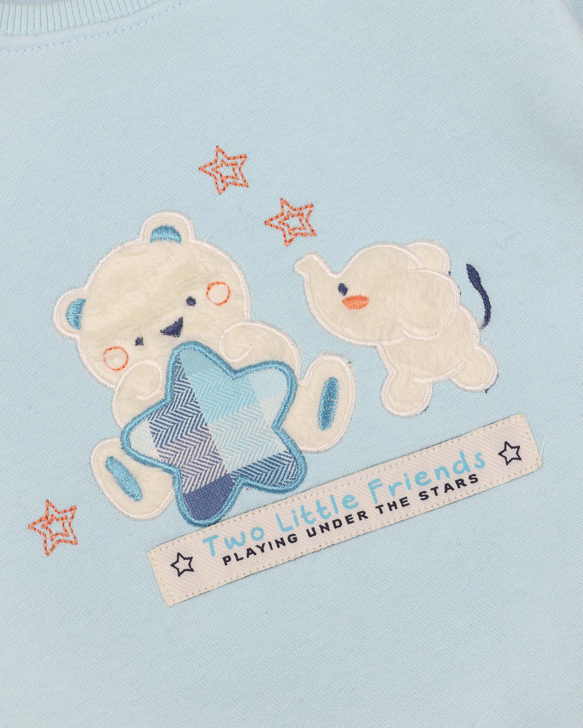 Two Friends Appliqued Fleeced Co-Ord Set