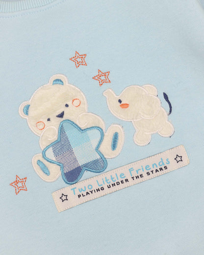 Two Friends Appliqued Fleeced Co-Ord Set