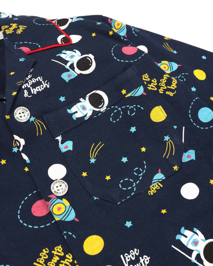 New Space Adventure Printed Hosiery Night Suit