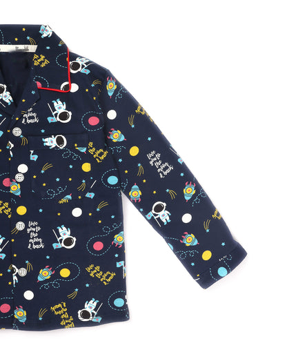 New Space Adventure Printed Hosiery Night Suit