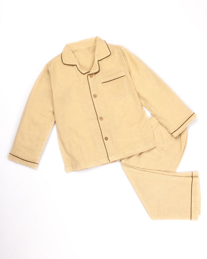 Muslin Solid Night Suit