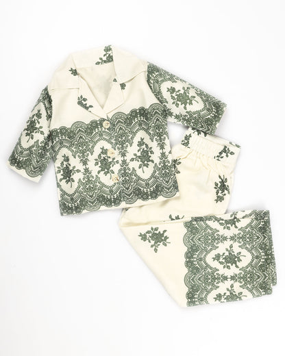 Floral Print Pure Cotton Shirt & Pants Casual Co-ord Set