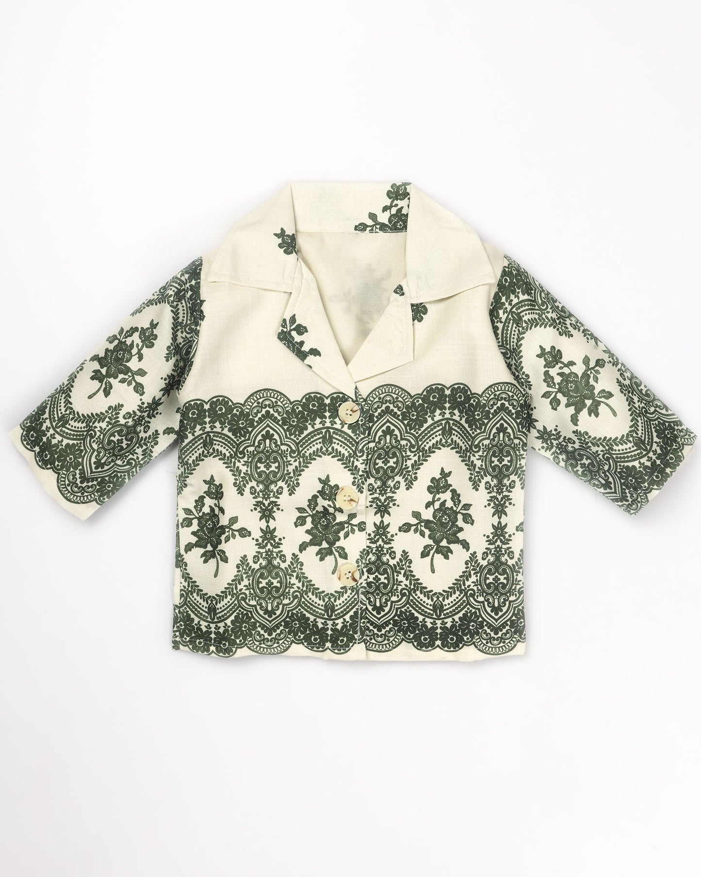 Floral Print Pure Cotton Shirt & Pants Casual Co-ord Set